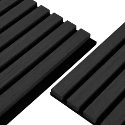 Akustikpanel i sort egetræsfiner 1200x520x18 mm