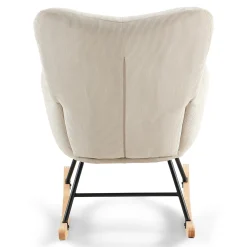 Allison gyngestol med armlæn - beige fløjl