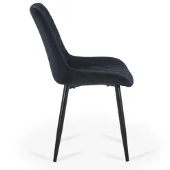 Amina - spisebordsstol i sort velour