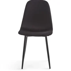 Anna spisebordsstol - polstret sort velour