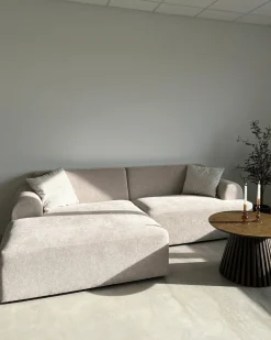 Arianna chaiselong sofa cream - Højrevendt