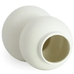 Becca bobleform keramik vase hvid 21 cm