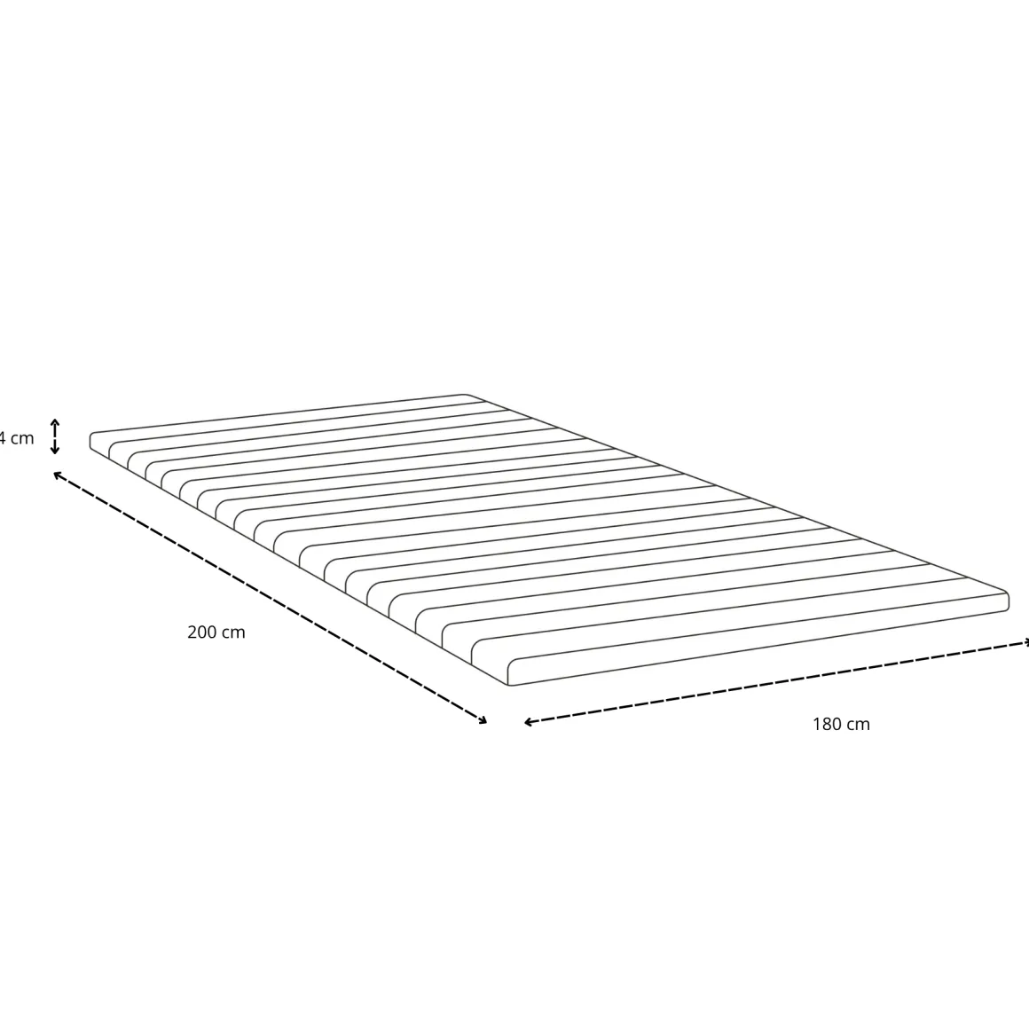 Boxmadras seng i beige 180x200 cm med 4 cm topmadras i PU-skum ekskl. ben