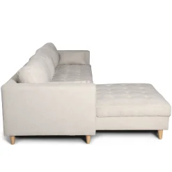 Brandy - Højrevendt og venstrevendt vendbar chaiselong sofa beige - L: 290 x D: 96 x H: 80 cm