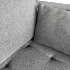Brandy - Højrevendt og venstrevendt vendbar chaiselong sofa grå - L: 290 x D: 96 x H: 80 cm