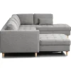 Brandy - venstrevendt u-sofa i grå med chaiselong - L: 366 x D: 211 x H: 80 cm