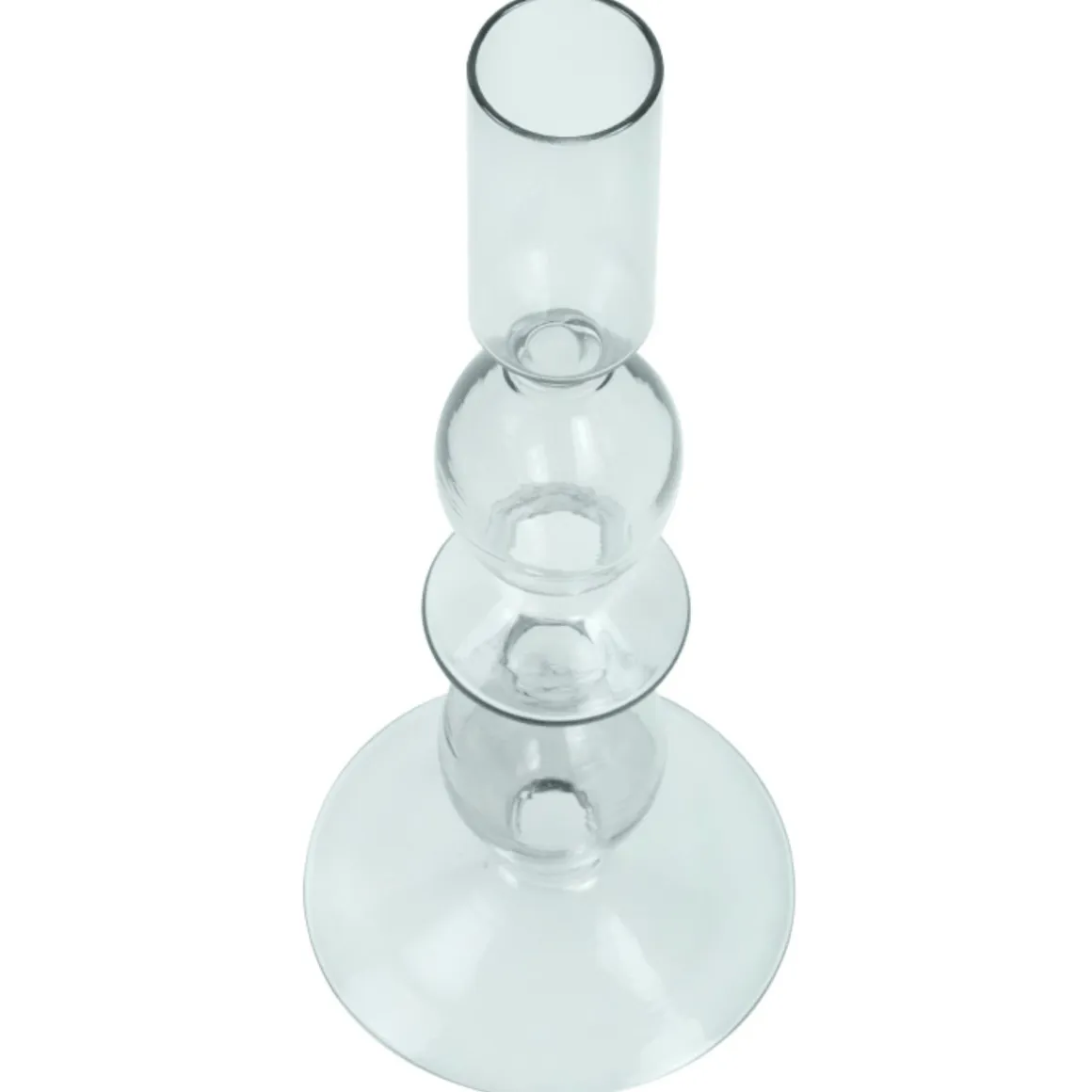 Cora glas lysestage grå 20 cm