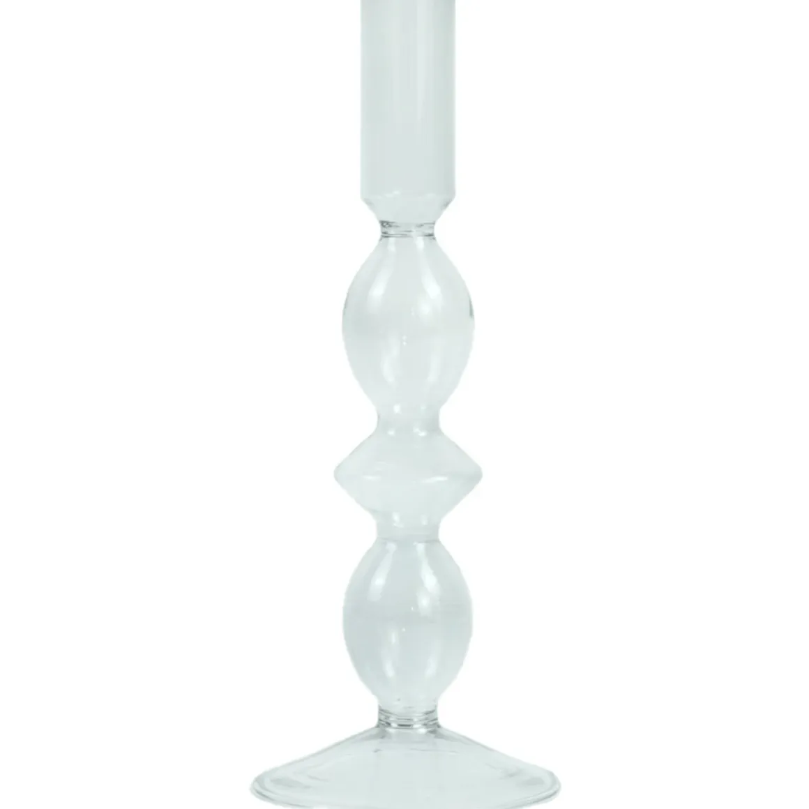 Cora glas lysestage grå 20 cm