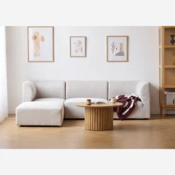 Emilia modulsofa i beige med 3 moduler L: 243 x D: 79 cm x H: 72 cm