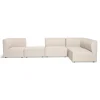 Emilia modulsofa i beige 4 moduler med højre- og venstrevendt chaiselong L: 328 X D: 158 X H: 72 cm