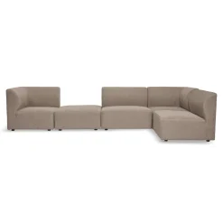 Emilia modulsofa i sand 4 moduler med højre- og venstrevendt chaiselong L: 328 X D: 158 X H: 72 cm