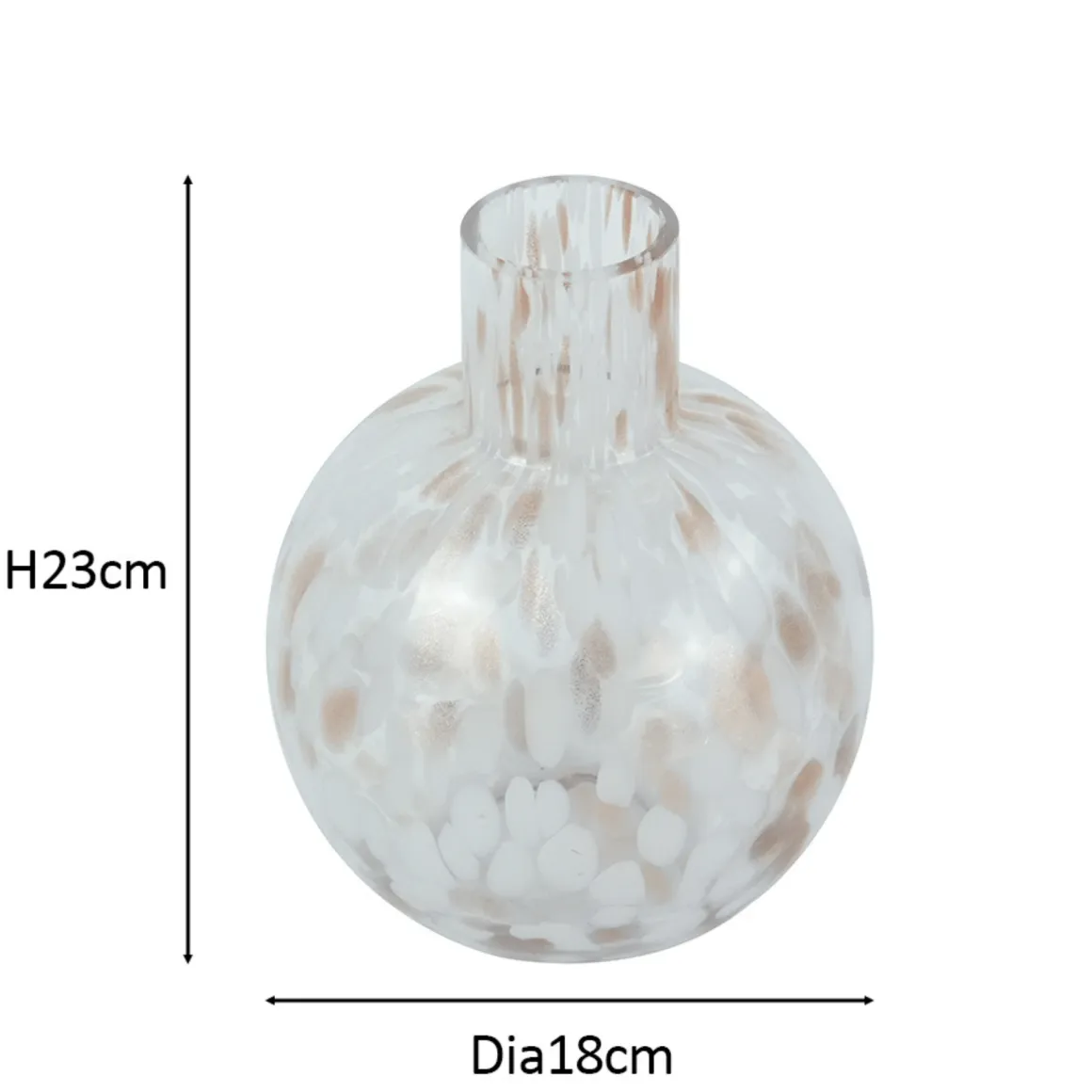 Fanny glasvase hvid 23 cm