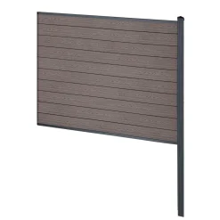 Finley komposithegn afslutningsmodul - H: 150 x L: 185 cm - Brun