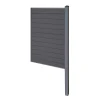Finley komposithegn afslutningsmodul - H: 180 x L: 95 cm - Antracitgrå/sort