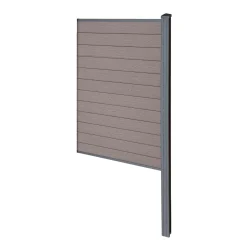 Finley komposithegn afslutningsmodul - H: 180 x L: 95 cm - Brun