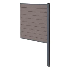 Finley komposithegn afslutningsmodul - H: 150 x L: 95 cm - Brun