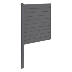 Finley komposithegn midtermodul - H: 150 x L: 95 cm - Antracitgrå/sort