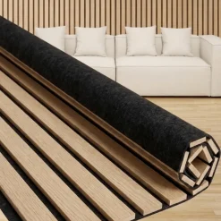 Fleksibel akustikpanel i egetræsfiner 1200x520x18 mm
