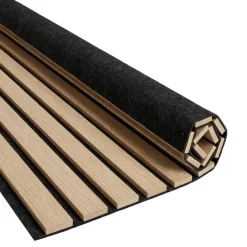 Fleksibel akustikpanel i egetræsfiner 2400x520x18 mm