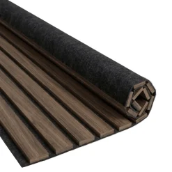 Fleksibel akustikpanel i røget egetræsfiner 2400x520x18 mm