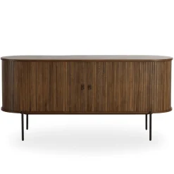Florence jalousi skab med lameller i røget eg 160x45x75 cm