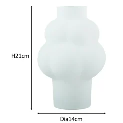 Foxy glas vase hvid 21 cm