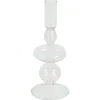 Gracie glas lysestage lyserød 18 cm
