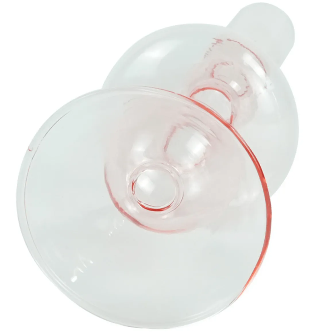 Gracie glas lysestage lyserød 18 cm
