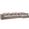 Hailey - Højrevendt chaiselong modulsofa i sand med 3 moduler L: 415 X D: 148 X H: 65 cm