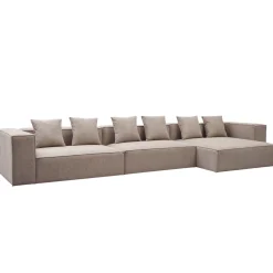 Hailey - Højrevendt chaiselong modulsofa i sand med 3 moduler L: 415 X D: 148 X H: 65 cm