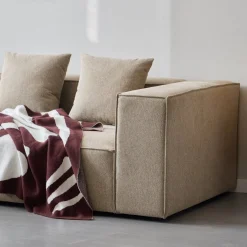 Hailey - Hjørnesofa modulsofa i sand med 4 moduler (Opstilling 1) L: 368 X D: 247 X H: 65 cm