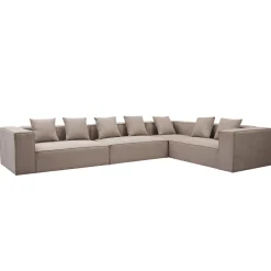 Hailey - Hjørnesofa modulsofa i sand med 4 moduler (Opstilling 2) L: 368 X D: 247 X H: 65 Cm