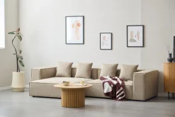 Hailey modul med halvt ryglæne højrevendt i sand L: 148 x D: 100 x H: 65 cm