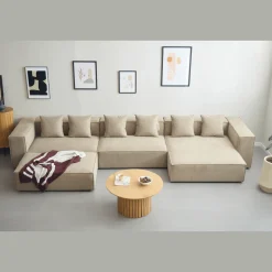 Hailey puf i sand 121 x 74 cm