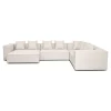 Hailey - U-sofa modulsofa i beige med 4 moduler - Venstrevendt chaiselong L: 368 X D: 247 X H: 65 cm