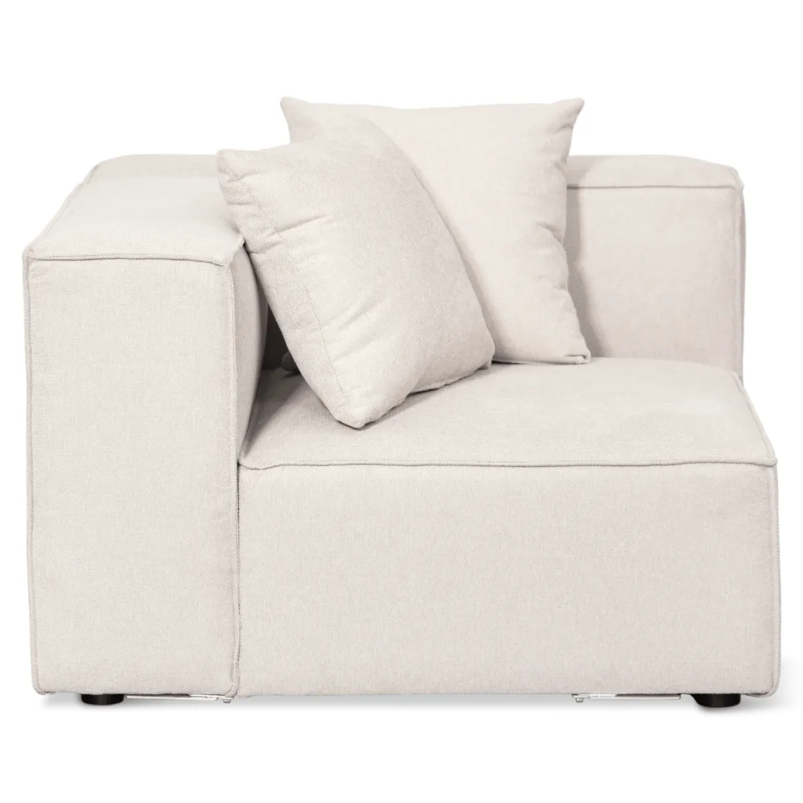 Hailey - U-sofa modulsofa i beige med 4 moduler - Højrevendt chaiselong L: 368 X D: 247 X H: 65 cm