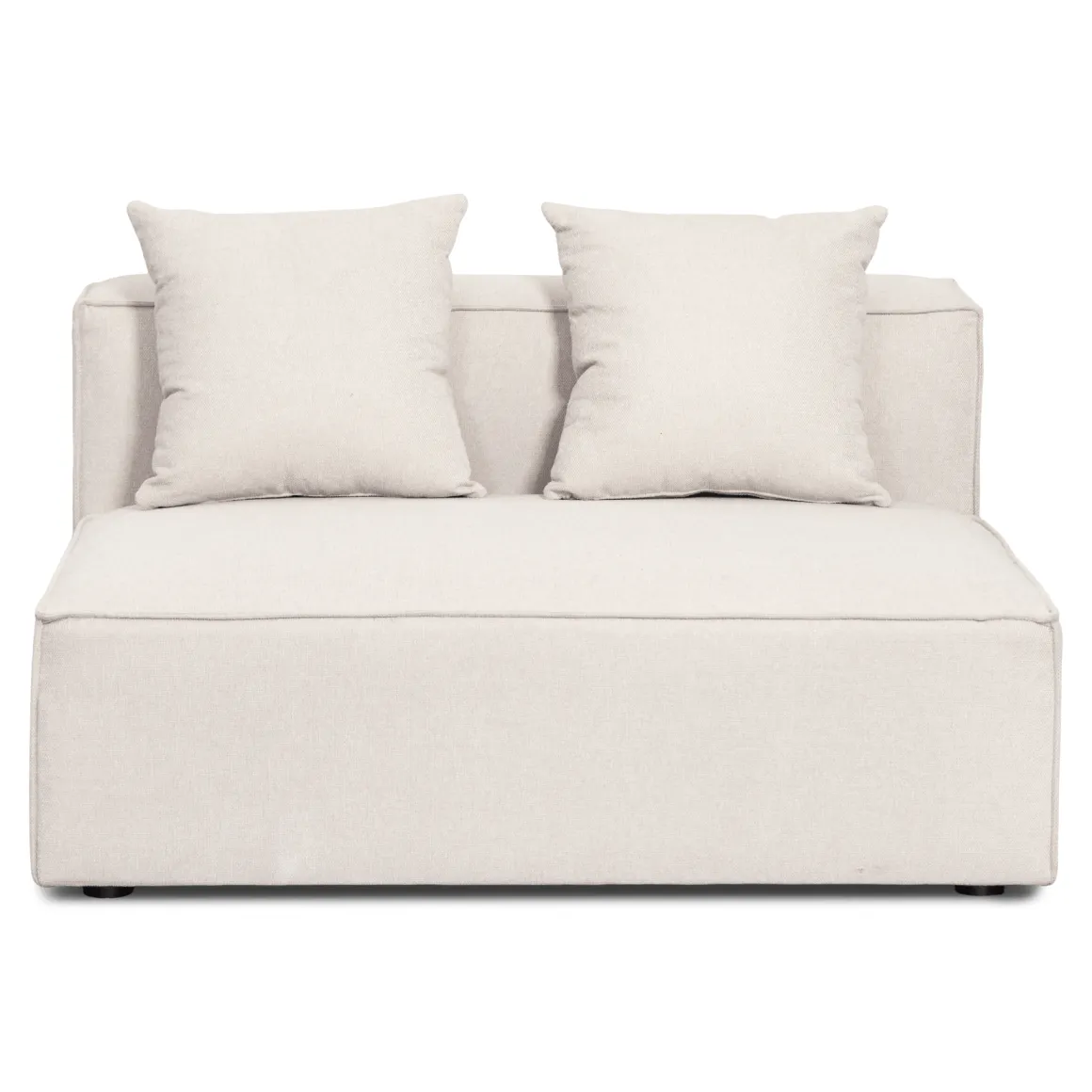 Hailey - U-sofa modulsofa i beige med 4 moduler - Højrevendt chaiselong L: 368 X D: 247 X H: 65 cm