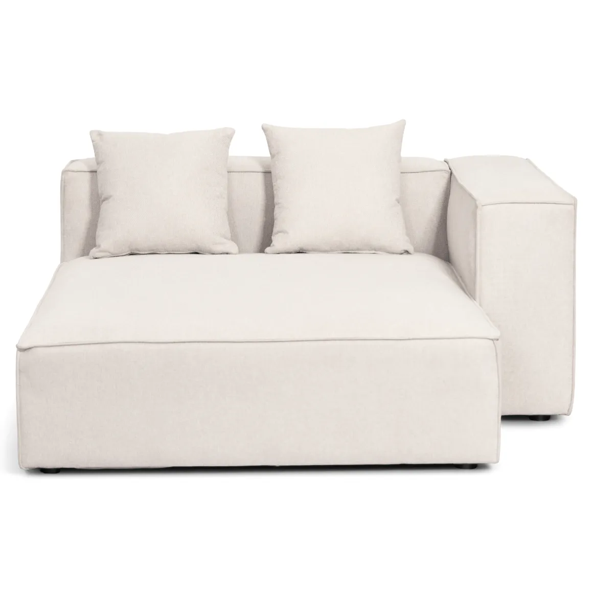 Hailey - U-sofa modulsofa i beige med 4 moduler - Højrevendt chaiselong L: 368 X D: 247 X H: 65 cm