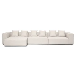 Hailey - Venstrevendt chaiselong modulsofa i beige med 3 moduler L: 415 X D: 148 X H: 65 cm