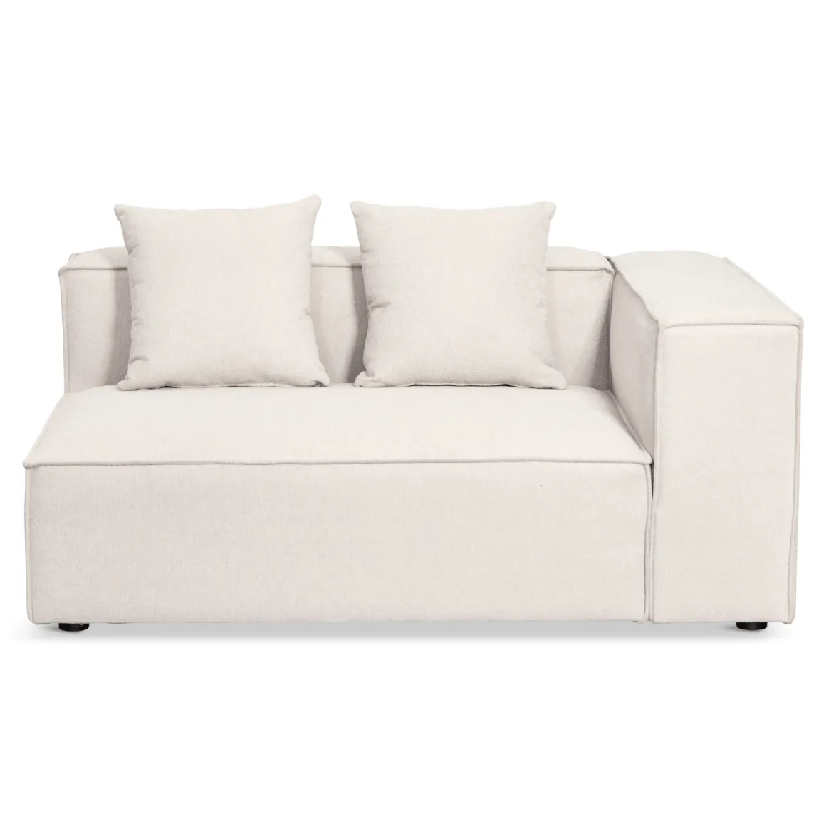 Hailey - Venstrevendt chaiselong modulsofa i beige med 3 moduler L: 415 X D: 148 X H: 65 cm