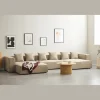 Hailey - Venstrevendt chaiselong modulsofa med puf i sand L: 415 X D: 172 X H: 65 cm