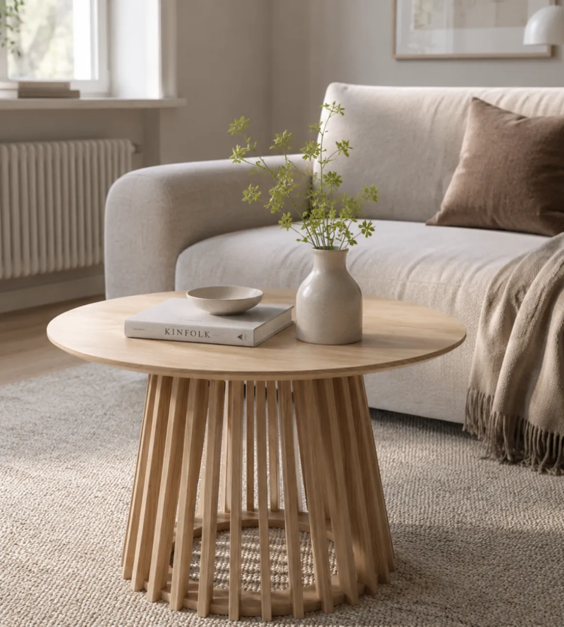 Harris rundt sofabord i eg - Ø70 cm