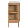 Havana egetræ glas skænk/vitrineskab med 3 låger - 80x40x140 cm