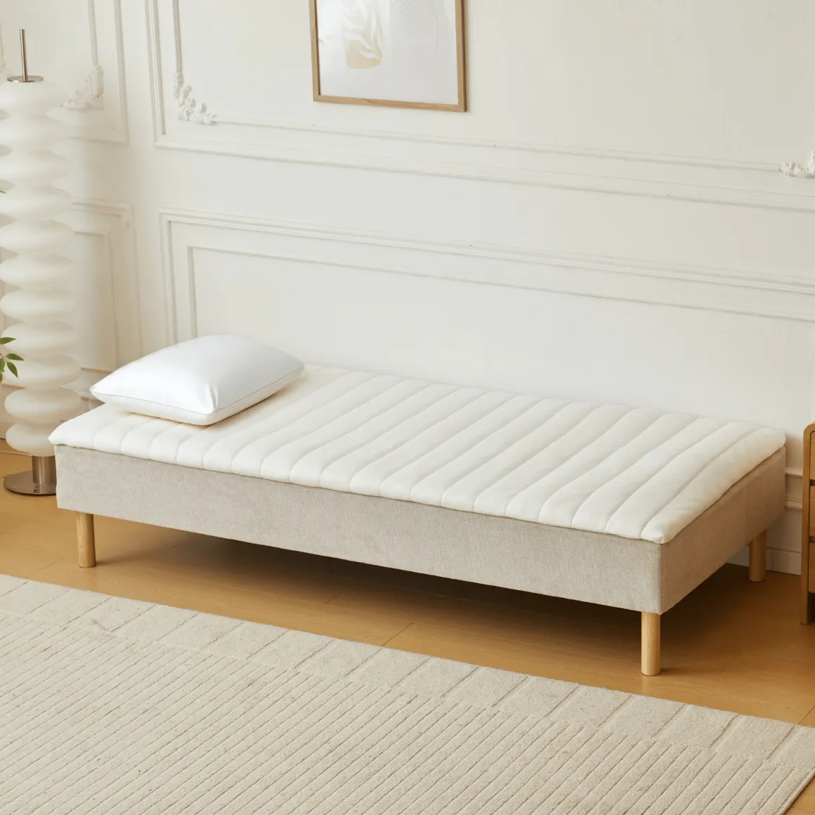 Henry hvid topmadras i PU-skum 90x200x4 cm