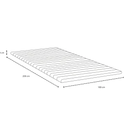 Henry hvid topmadras i PU-skum 180x200x4 cm
