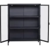 Herman glas skænk/vitrineskab - Sort metal 80x40x105 cm