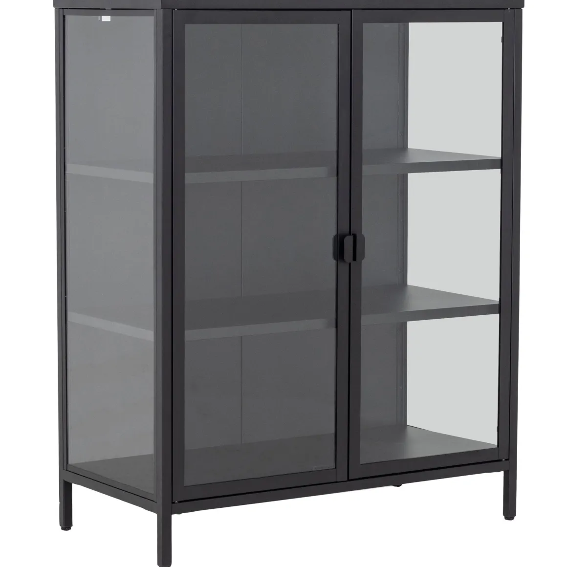 Herman glas skænk/vitrineskab - Sort metal 80x40x105 cm