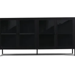 Herman Vitrineskab - Sort metal/glas - 170x40x85 cm