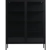 Herman Vitrineskab - Sort metal/glas - 110x40x140 cm