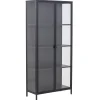 Herman Vitrineskab - Sort metal/glas - 80x40x180 cm